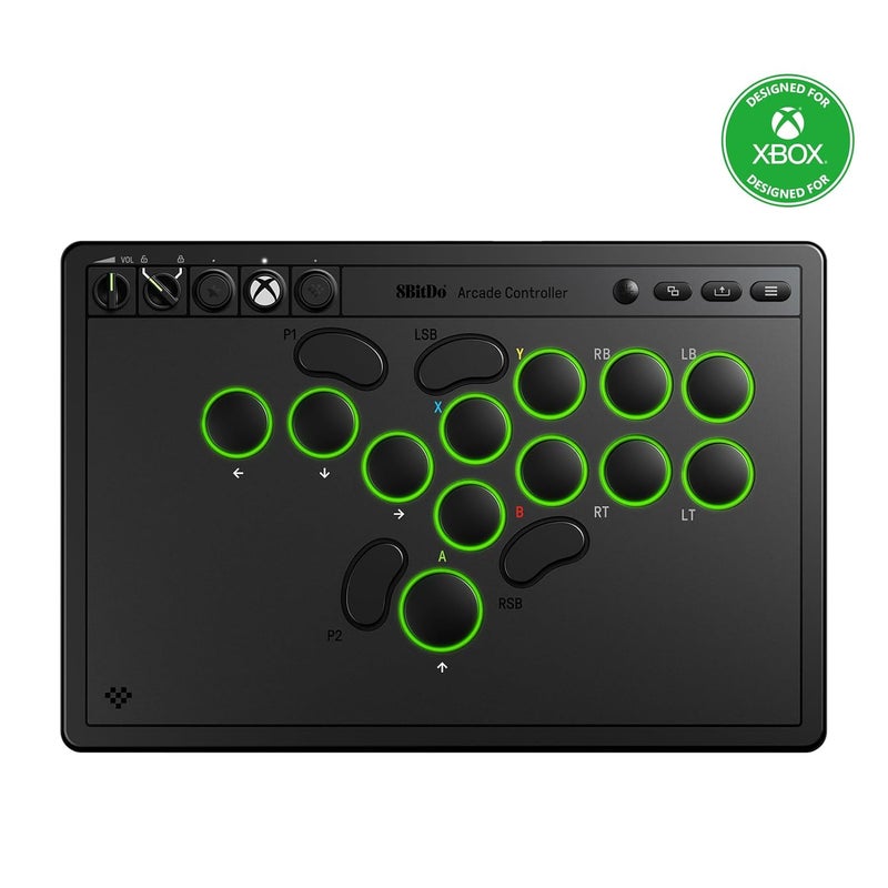 8Bitdo All-Button Arcade Controller for Xbox Series X|S, Xbox One & PC, 2.4G Wireless, Low-profile Mechanical Switches, Programmable Buttons, Hot-swappable PCB, RGB Lighting - Officially Licensed - Image 1